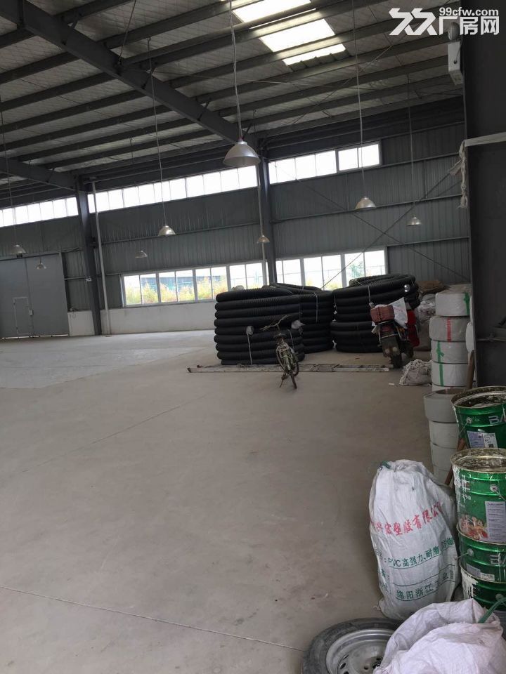 九洲体育馆对面3000平方标准厂房出租8元